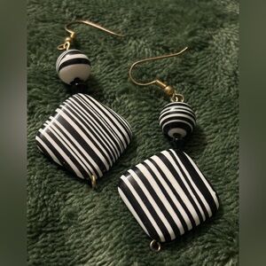Black and White Earrings